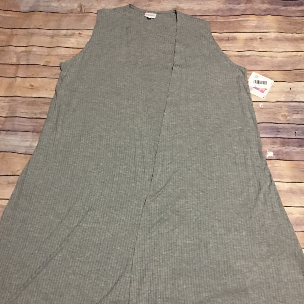 Gray Ribbed LuLaRoe Joy Vest